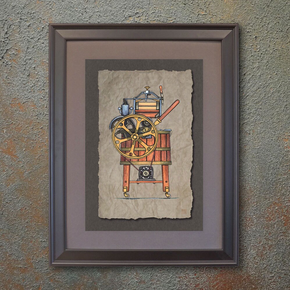 Arte de lavandería nostálgico Lavadora de la bañera de madera | Etsy