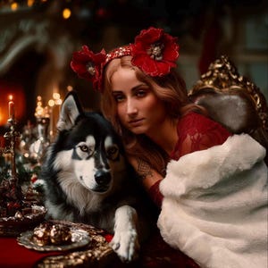 The Art Noveau Christmas Bloom crown