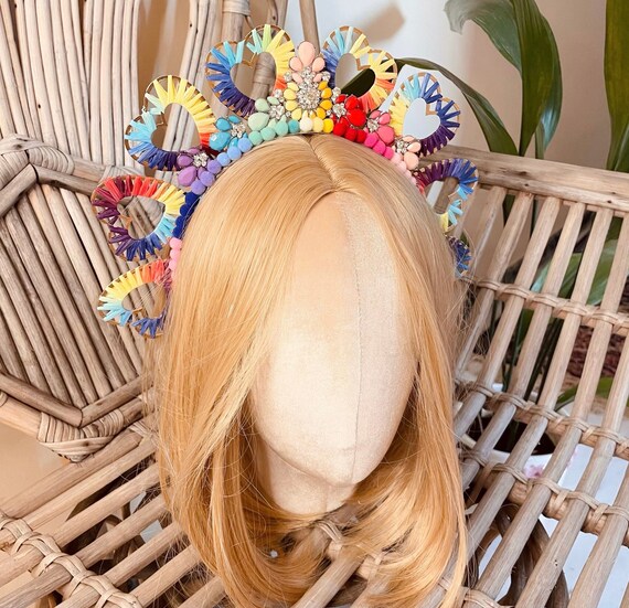 The Rainbow Heart Crown Etsy