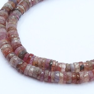 Natural Ruby Faceted Rondelle Beads 16 Inch Strand 8-5mm Polished Roundel Loose Gemstone Wholesale Price Jewelry Making Supplies New WB-33