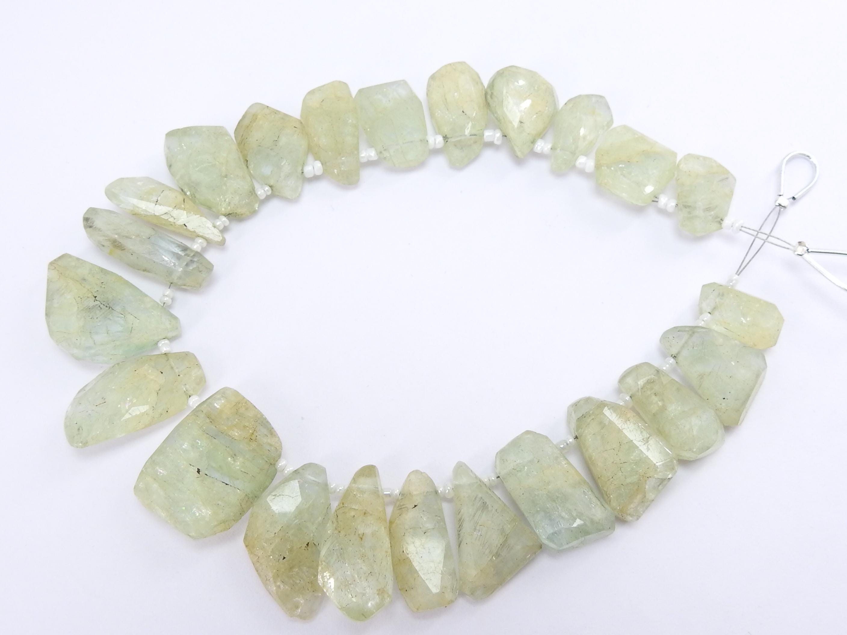 BRIESTA ブリエスタ aquamarine NUTS OUTDOOR Natural Aquamarine Faceted Fancy Shape Briolette/10inches