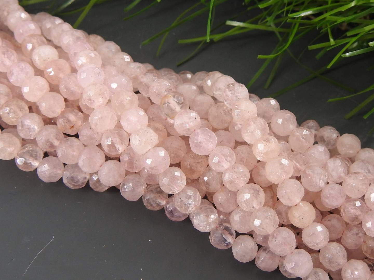 Perline Sfaccettate Rotonde 4x2,5 Mm - Jet AB X12,5 Cm - Foto 13