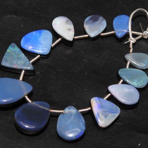Australian Opal Doublet Multi Fire Smooth Fancy Shape Cabochon 12Pieces 16X12 TO 10X6 MM  Approx