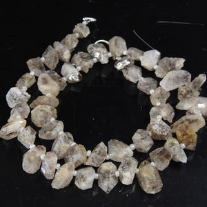 Herkimer Diamond Natural Crystal Rough Nuggets/16Inche Strand 19X9 To 7X6MM Approx/Wholesaler/Supplies/New Arrival/WM(WB-3)