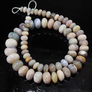 Australian Opal Bead Smooth Roundel Shape Beads/Handmade Gemstone/14Inch Strand 12X5MM/For Making Jewelry/WM(WM-12)