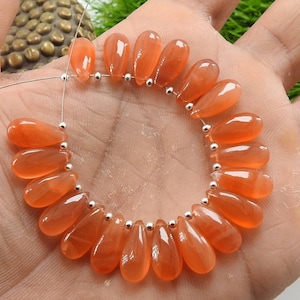 Natural Carnelian Smooth Teardrop/For Making Jewelry/10Piece 15X7MM/BSJ-CY3