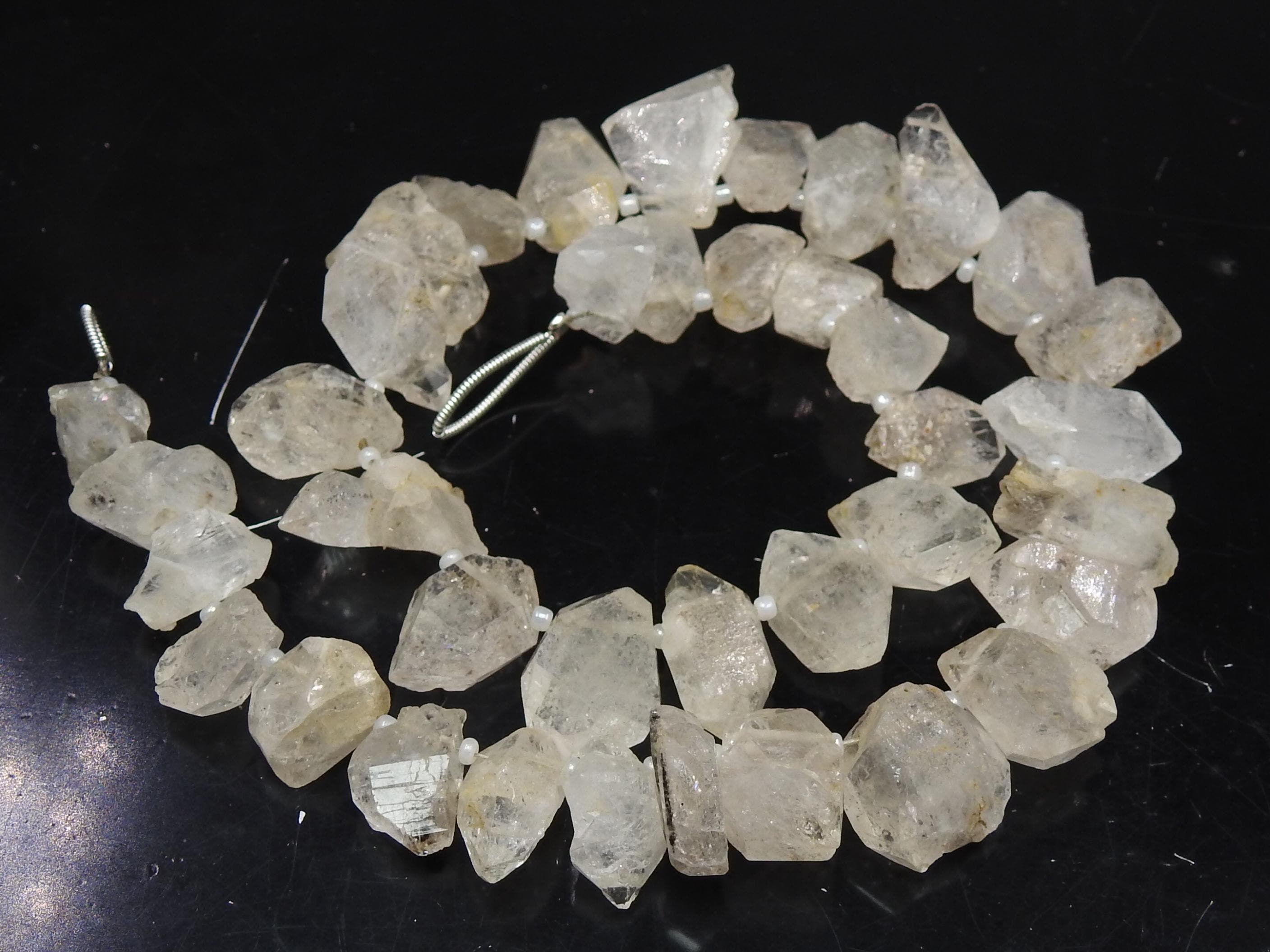 天然ハーキマーダイヤモンド 天然水晶 ラフナゲット/14インチ