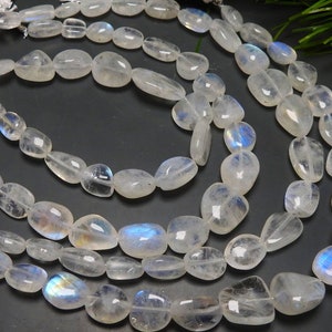 White Rainbow Moonstone Smooth Tumble,Oval Shape,Nuggets,Loose Stone,Gemstone Bead 100%Natural 8Inch Strand 14X8 To 7X5MM Approx
