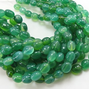 Green Chalcedony Smooth Tumble Nuggets/16Inches 8X6To9X8MM Long Approx/Wholesaler/Supplies/New Arrival/100%Natural/BSJ-CY2