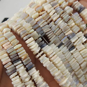 Natural Australian Opal Smooth Heishi,Square,Cushion Shape Bead 16Inch Strand 6MM Approx Wholesale Price New Arrival (BSJ)H1