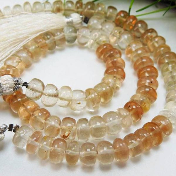 100%Natural,Imperial Topaz Smooth Roundel Bead,Multi Shaded,Loose Stone,For Making Jewelry Wholesale Price New Arrival 8Inch Strand BSJ(B6)