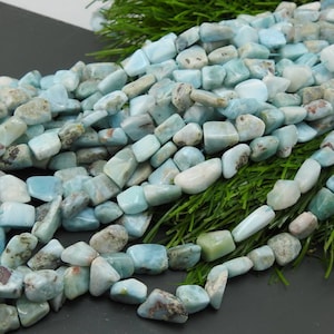 100%Natural Larimar Smooth Tumble,Nuggets 9X7 To 7X6MM Approx Wholesale Price New Arrival BSJ(TU4)