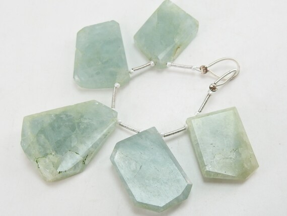 Aquamarine Faceted Cabochon Briolette Fancy Shape/loose