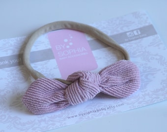 LAVANDER Bowknot Headband, LIGHT PURPLE  Bow, Baby Bow Headband, cotton Bow, Baby Hair Bow