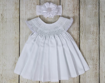 baby frock white colour