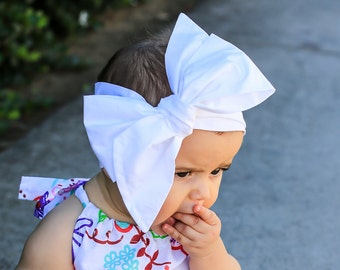 Gainé de tête de bébé, Baby turban, bandeau bébé blanc, Turban pour bébé, bambin turban, filles arc turban Turban, enveloppe de la tête de noeud de bébé, 2244