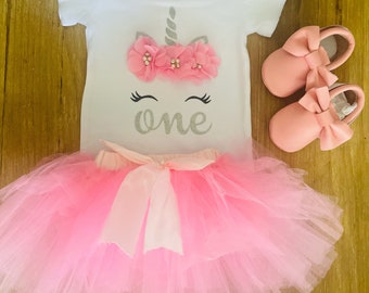 Unicorn Birthday Outfit, First Birthday Gift , Baby Girl First Birthday Outfit, 1st birthday outfit , First Birthday Outfit Girl, 3030