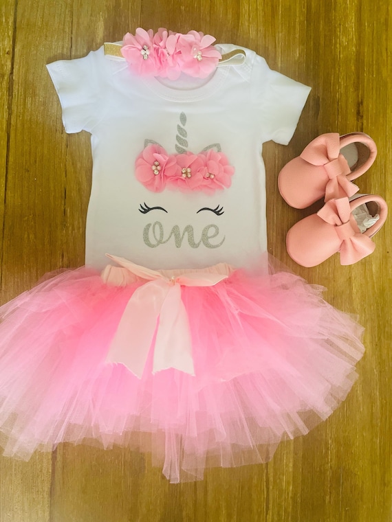 Buy Unicorn Birthday Outfit, First Birthday Gift Baby Girl First - Main Image
