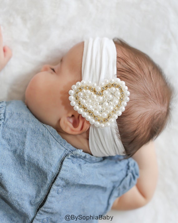 baby pearl headband