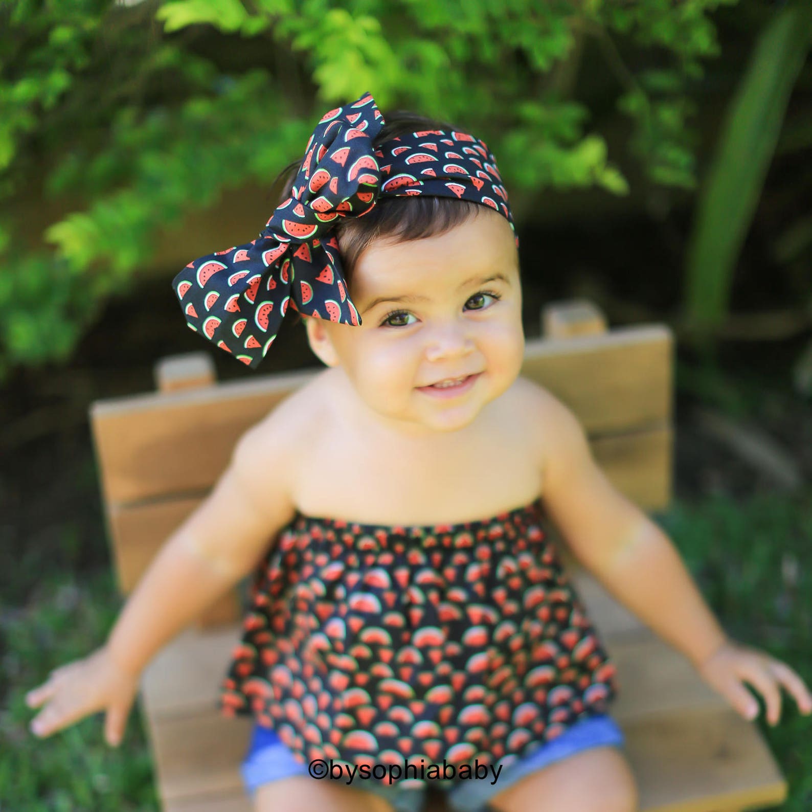 Watermelon Baby Top and Head Wrap Set Baby Summer Set Baby Etsy