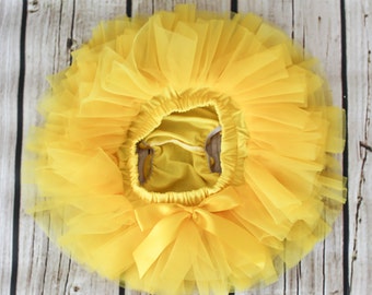 Baby Tutu Skirt, Baby Tutu Bloomers,Yellow Tutu Skirt, Yellow Baby Bloomers, Baby Tutu Skirt, Baby Diaper Cover, Newborn Bloomers, 2121