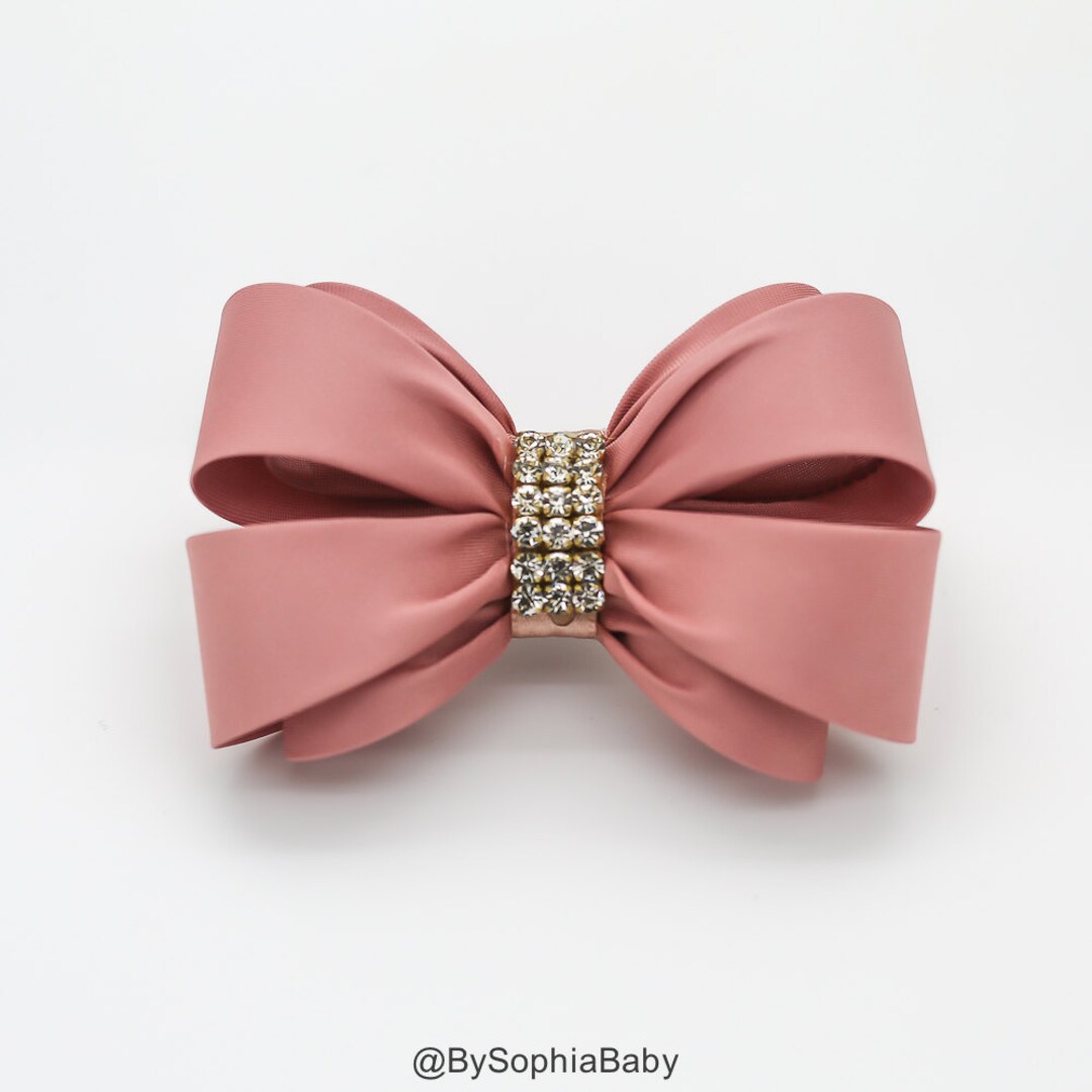 Pale Pink Bow Hair Clip, Girls Hair Bow , Big Bow Hair Clip, Wedding Hair Clip, Toddler Hair