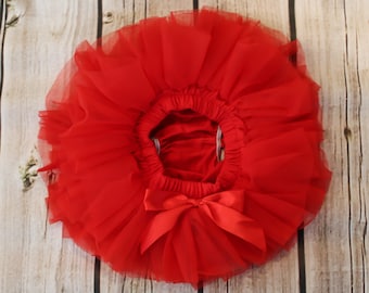 Baby Tutu Skirt, Red Tutu Skirt, Cotton Baby Bloomers, Christmas Tutu Skirt, Baby Red Diaper Cover, Newborn Bloomers, Tutu Bloomers, 2121