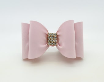 Light Pink Baby Bow, Light Pink Bow Hair Clip, Bow Hair Clip, Toddler Gold Hair Clip, Girls Bow Hair Clip, Big Bow Hair Clip, Kids Bow, 1031