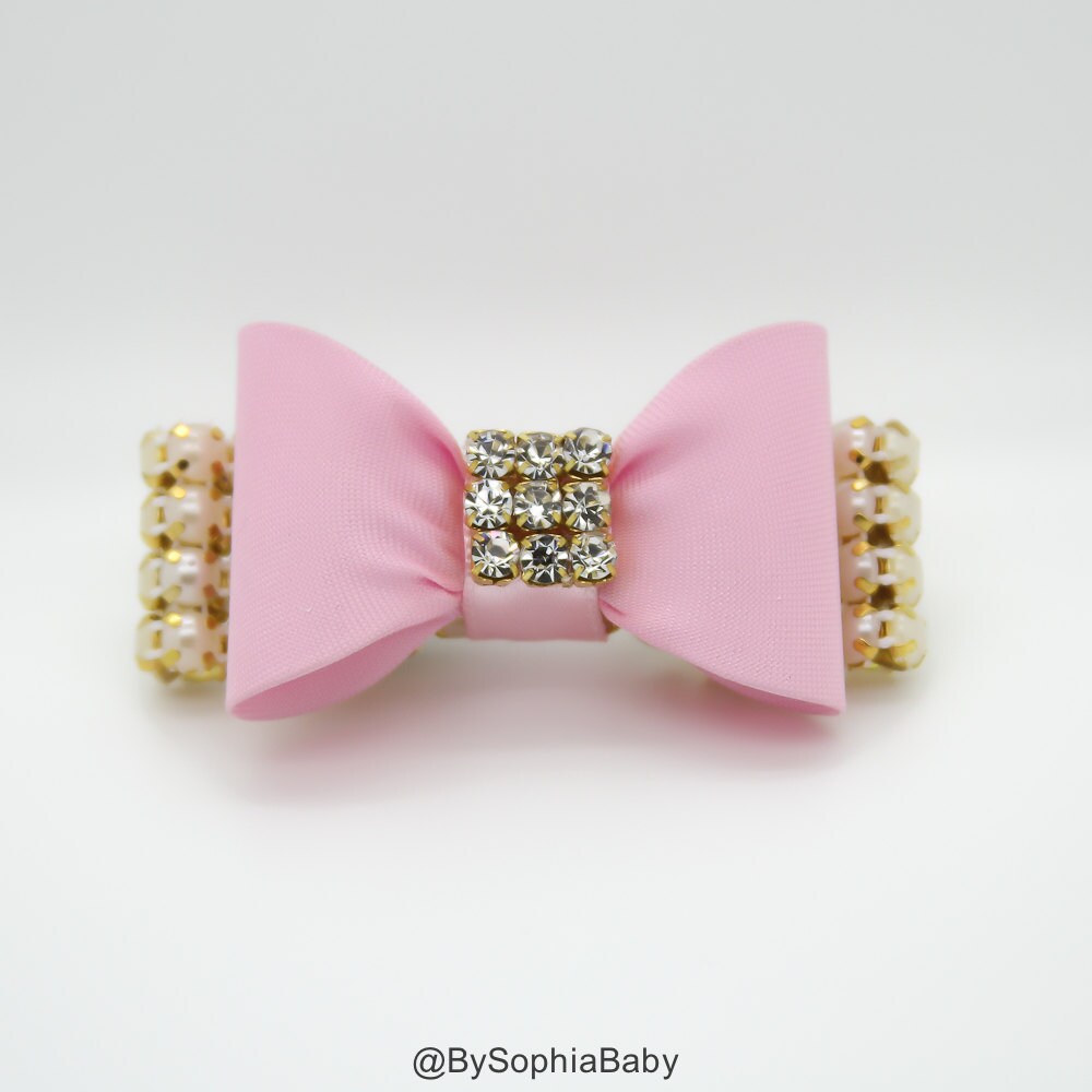 Baby Bow Hair Clip Light Pink Bow Hair Clip Pink Baby Hair Etsy UK
