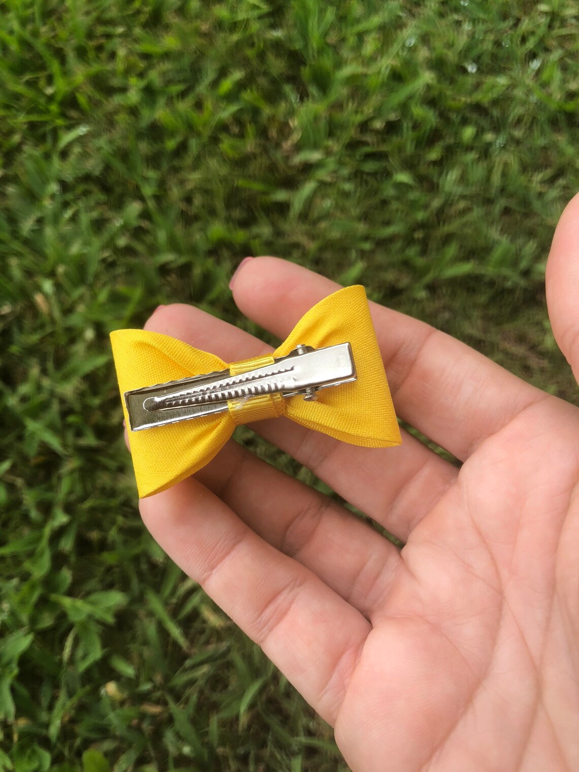 Baby Yllow Bow Newborn Baby Bow Yellow Baby Hair Bow Small Etsy México