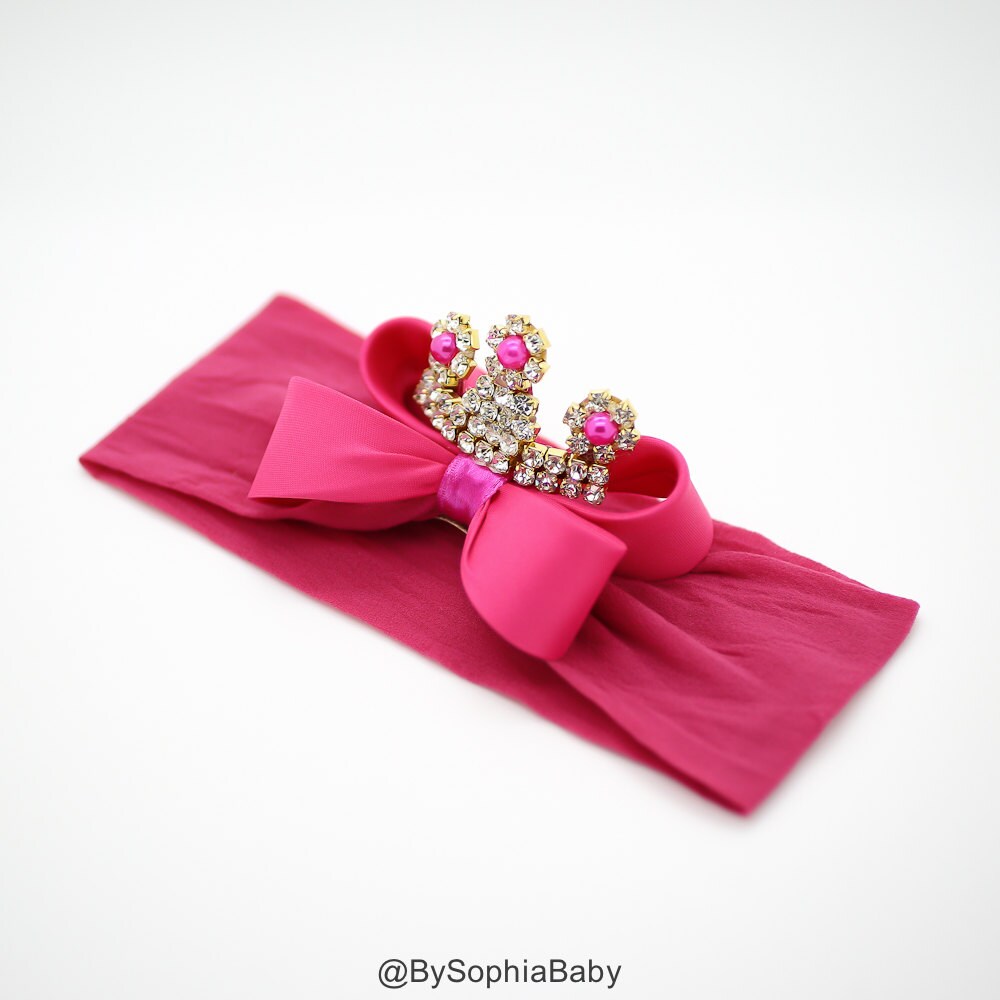 Babyhug Hair Bands With Tiara - Pink main image 0