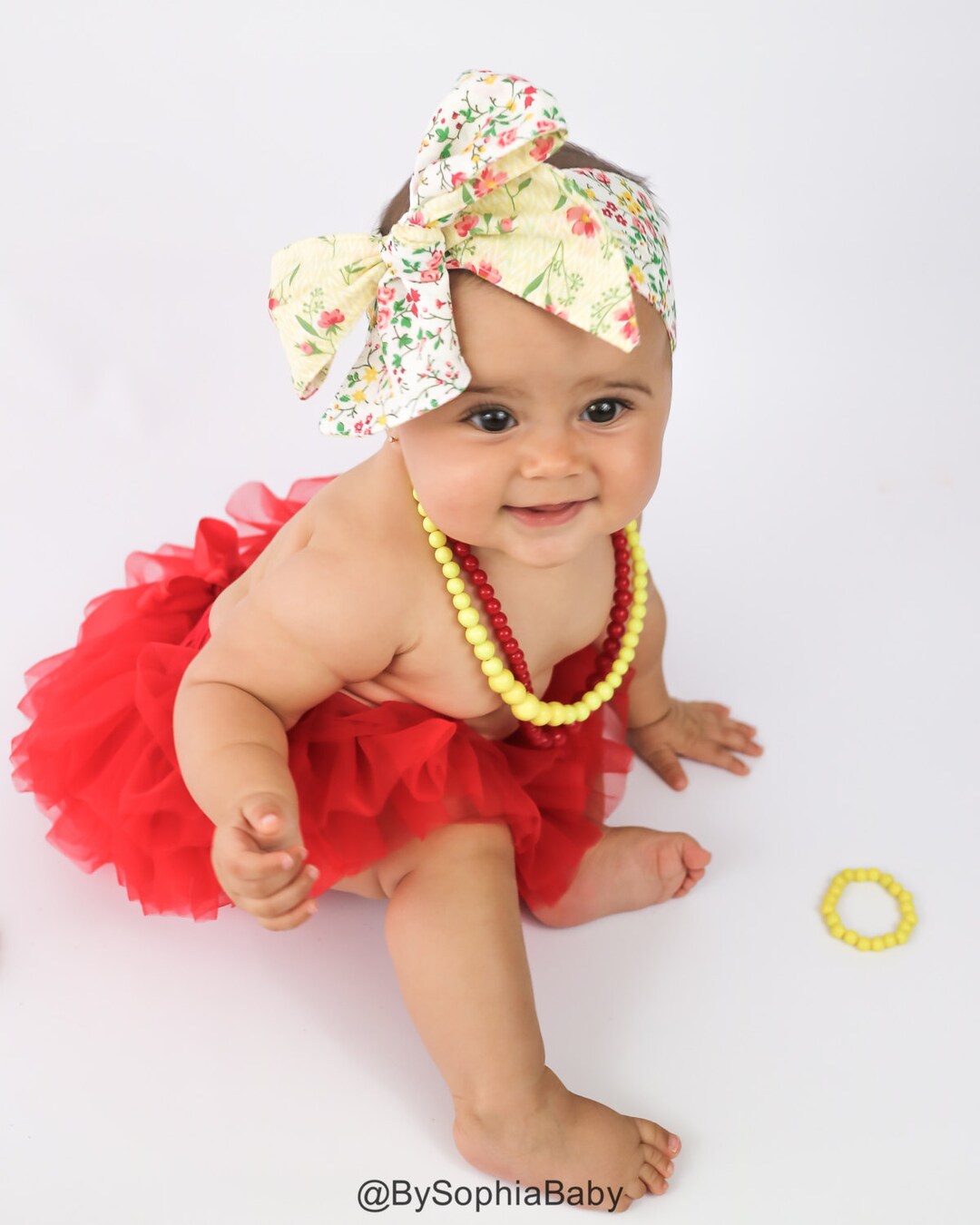 Baby Head Wrap Baby Yellow Headwrap Double Sided Floral Etsy