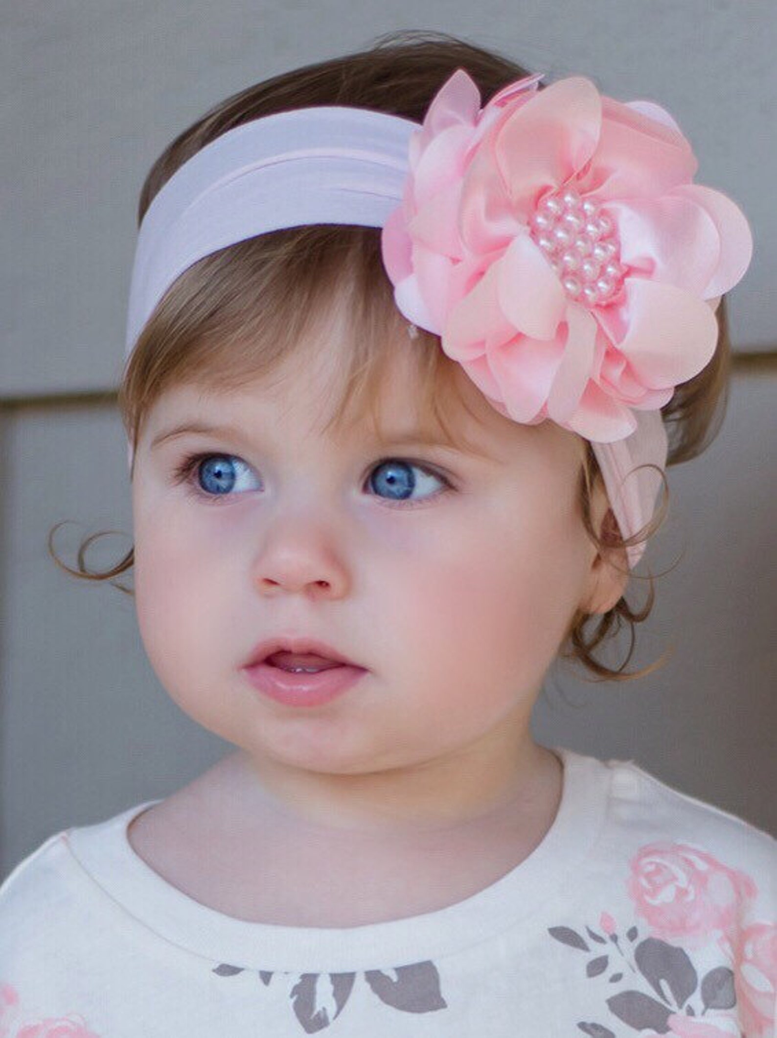 Navy Blue Flower Headband Baby Flower Headband Baby Girl Etsy