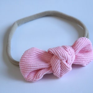 Pink Bowknot Headband, pink  Bow, Baby Bow Headband, cotton Bow, Baby Hair Bow