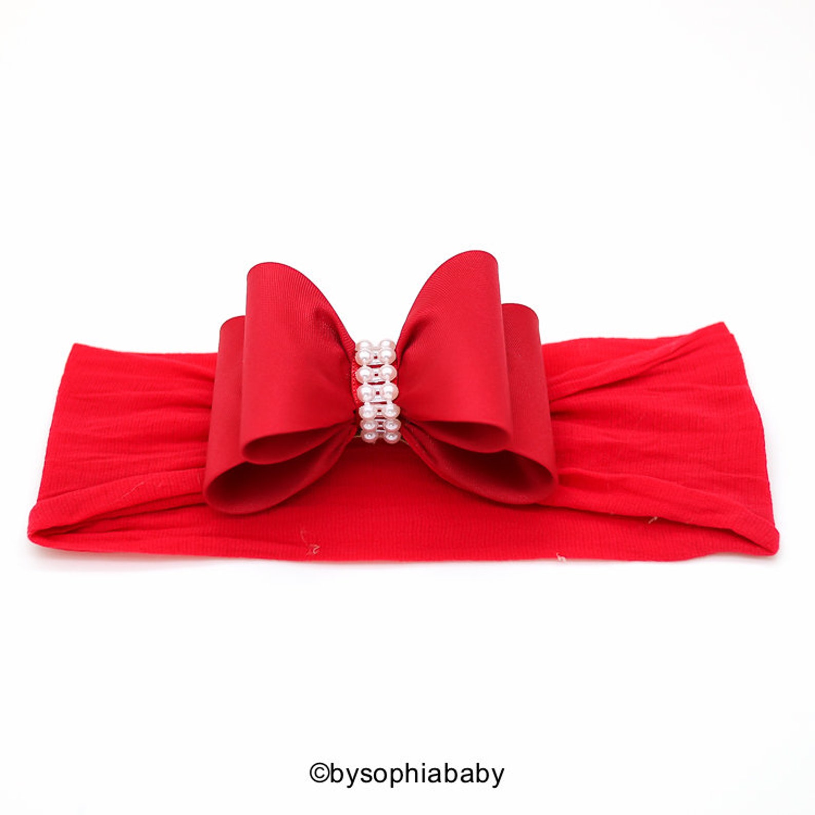 Baby Headband Red Big Bow Headband Christmas Headband Red Etsy