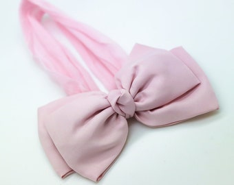 Baby Headband Headwrap, Light Pink Big Bow Headband, Light Pink Baby Headband, Newborn Headband, Baby Hairband, Toddler Bow Headband, 1105