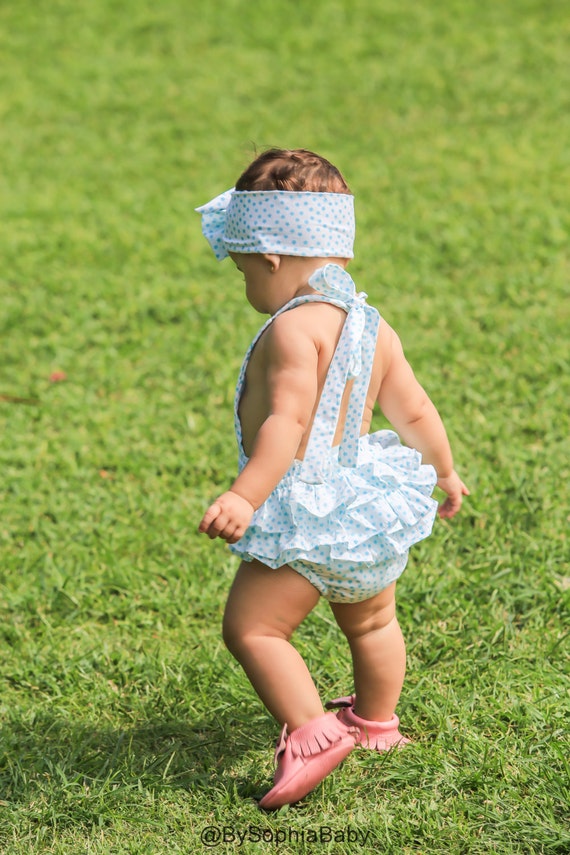 Baby romper with headband 2025