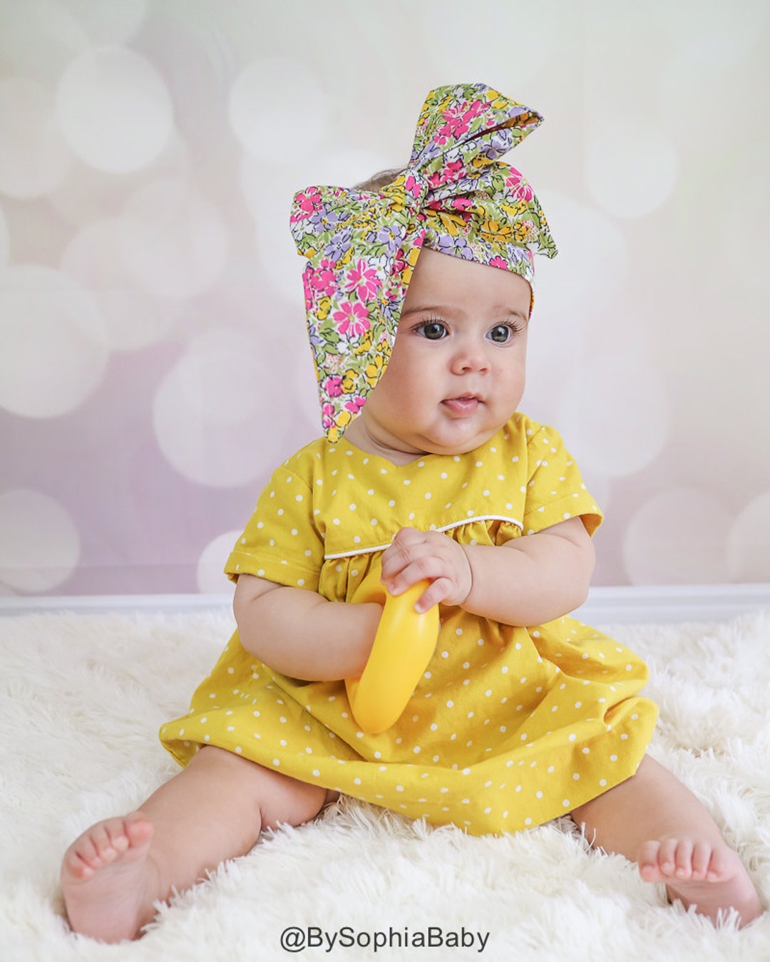 Baby Head Wrap, Baby Headwrap, Floral Baby Headband, Baby Turban