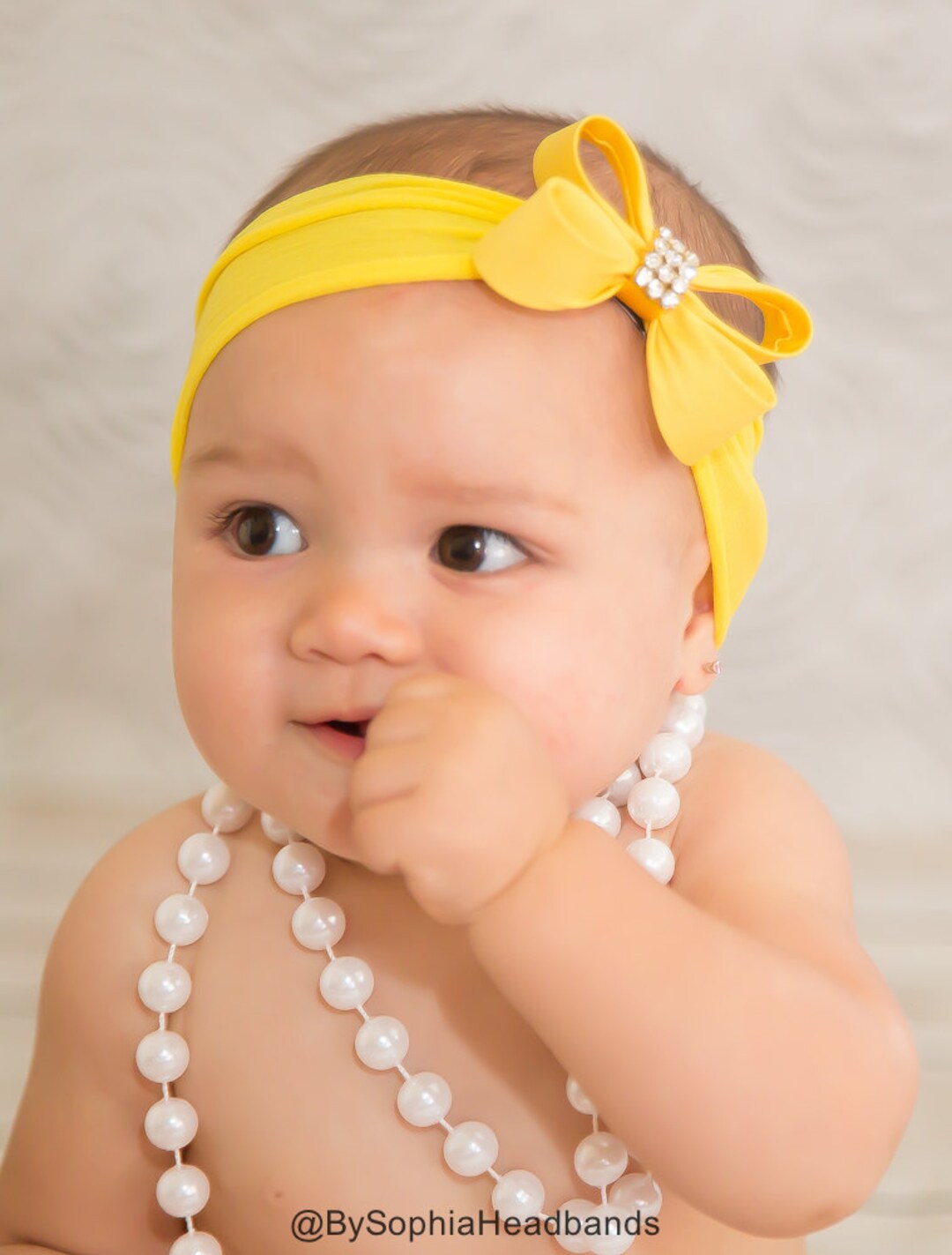 Baby Headband Headwrap Yellow Baby Headband Yellow Baby Bow Etsy