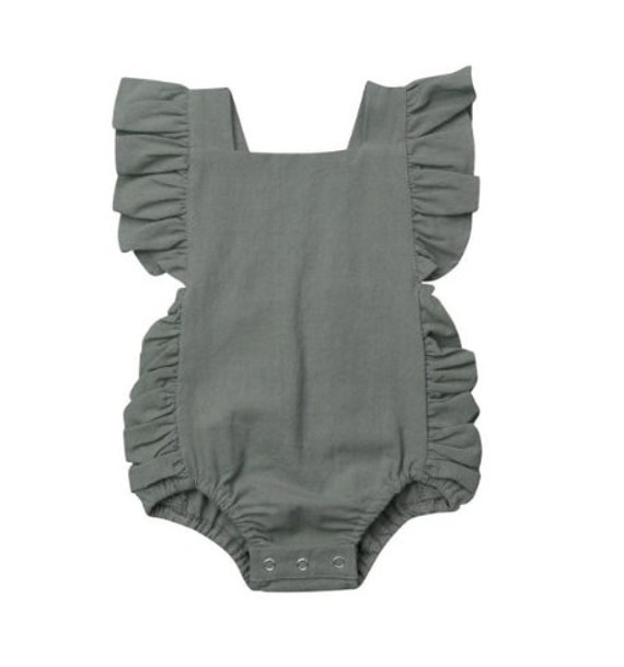 green romper baby girl