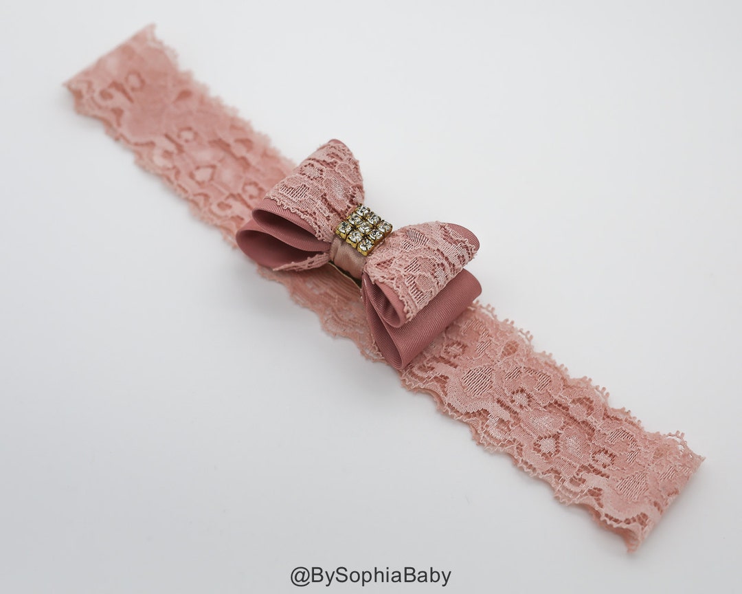 Baby Headband, Pale Pink Baby Headband, Flower Girl Headband, Pale Pink ...