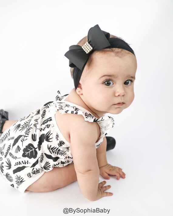 black newborn headband