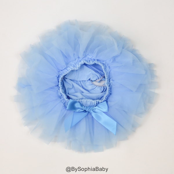 Jupe Tutu bébé, Fleurs Tutu bébé, Jupe Tutu bleu clair, Fleurs bébé bleu, Jupe Tutu bébé, Housse de couche bébé, Fleurs pour nouveau-né, 2121