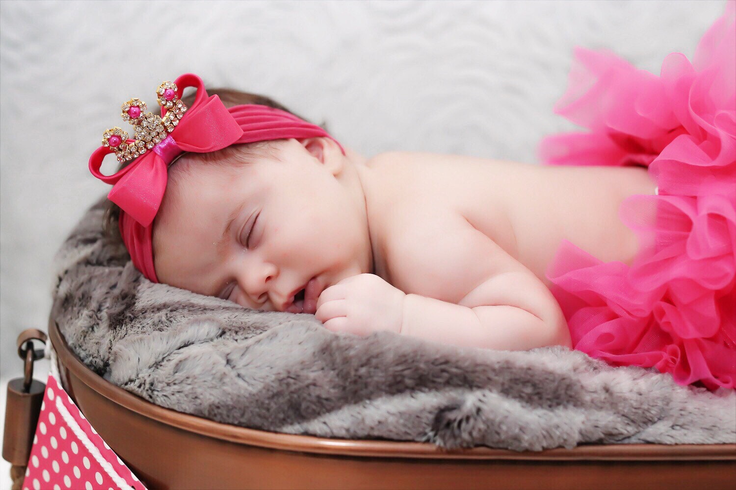 Babyhug Hair Bands With Tiara - Pink main image 1