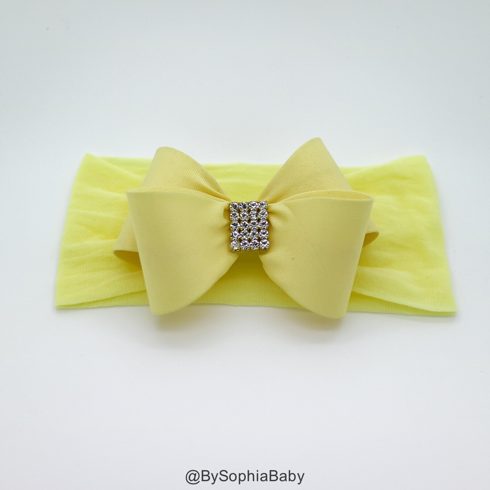 Baby Headband Light Yellow Baby Headband Baby Bow Headband Etsy