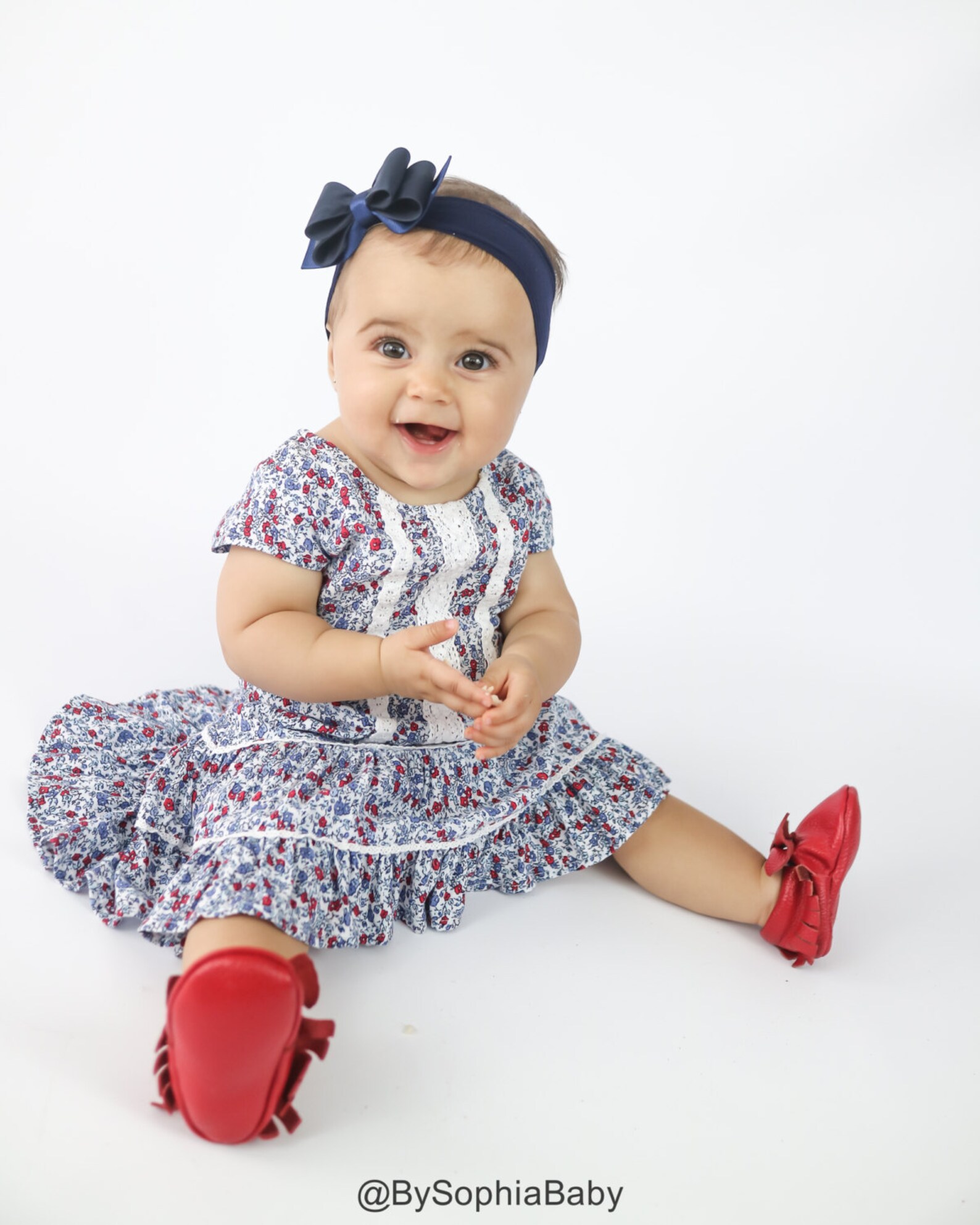 Baby Headband Navy Blue Big Bow Headband Blue Baby Headband Etsy