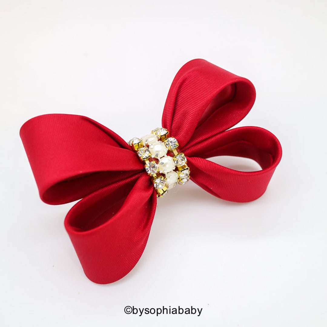 Red Hair Clip, Red Bow Hair Clip, Bow Hair Clip, Toddler Red Hair Clip ...