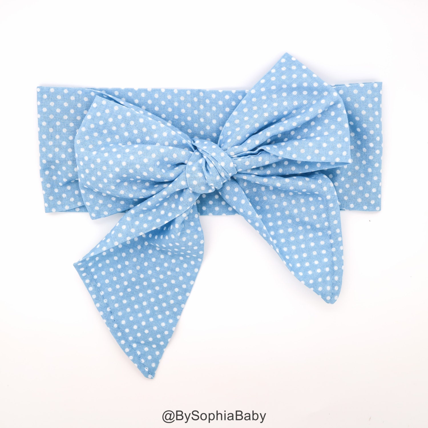 OKIYAH®️ TURBAN | BLUE POLKA DOT HAIR WRAP CAP Polka Dot Head Scarf: Gray Water Splash Print Cotton  main image 4
