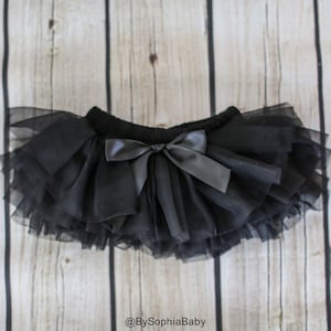 Baby Tutu Skirt, Black Tutu Skirt, Baby Tutu Bloomers, Black Diaper Cover, Baby Tutu, Baby Bloomers, Diaper Covers, Newborn Bloomers, 2121 image 1