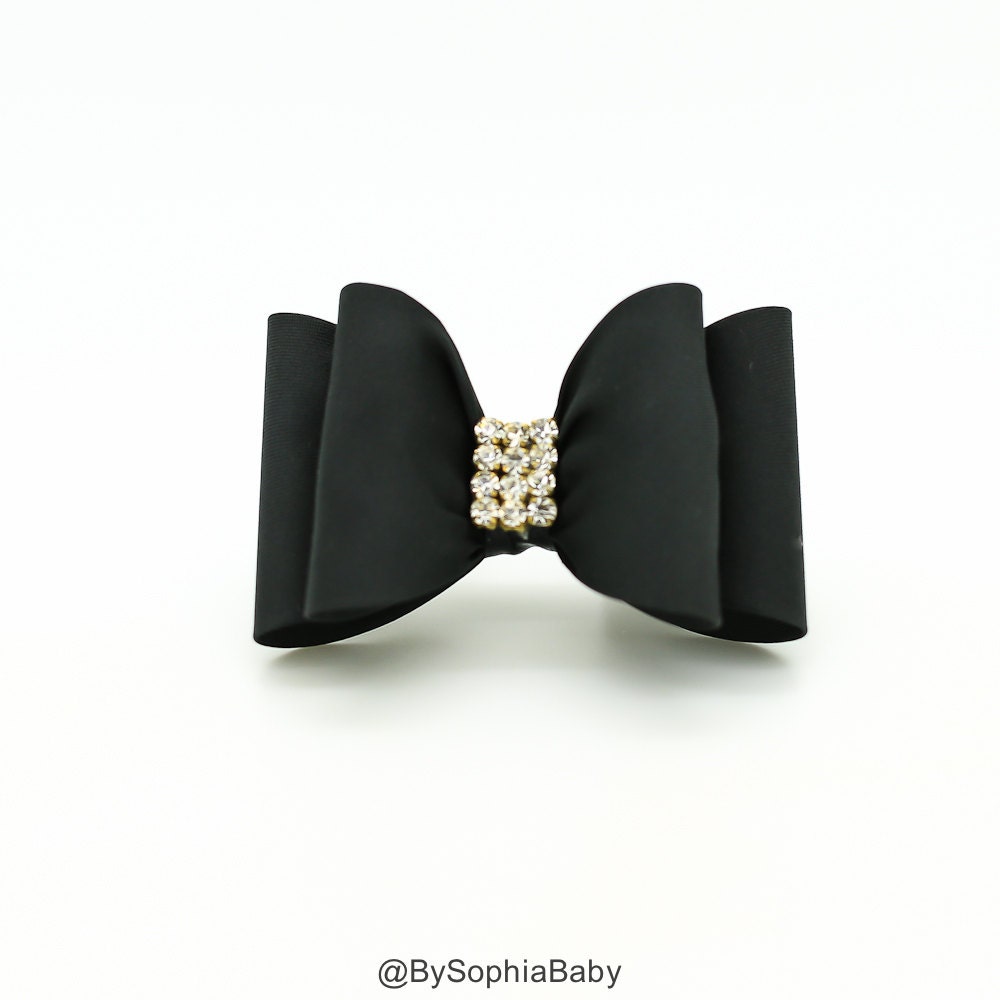 Black Bow Black Bow Hair Clip Bow Hair Clip Toddler Black Etsy